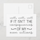 Gevolgen van mijn acties briefkaart (Voorkant / Achterkant)