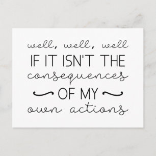 Gevolgen van mijn acties briefkaart