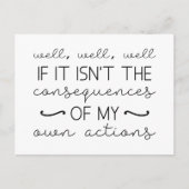 Gevolgen van mijn acties briefkaart (Voorkant)