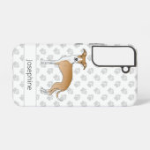Gevonde en witte Italiaanse Greyhound met aangepas Samsung Galaxy Hoesje (Achterkant horizontaal)