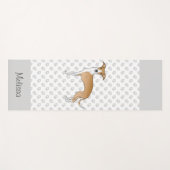 Gevonde en witte Italiaanse Greyhound met aangepas Yogamat (Voorkant (horizontaal))