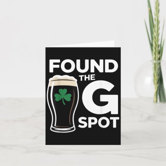 Gevonden De G Spot Funny St Patricks Day Kaart (Voorkant)
