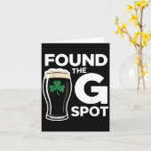 Gevonden De G Spot Funny St Patricks Day Kaart (Gele Bloem)