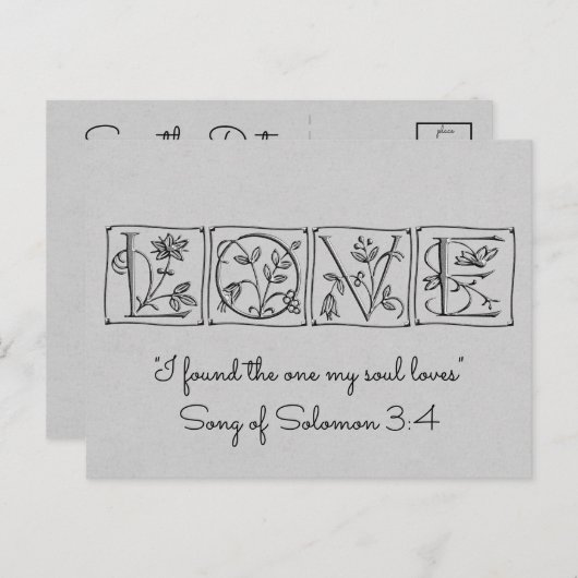 Gevonden Een Ziel Houdt Van De Schrift ~ Save The Aankondigingskaart (Voorkant / Achterkant)