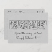 Gevonden Een Ziel Houdt Van De Schrift ~ Save The  Aankondigingskaart (Voorkant / Achterkant)