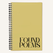 Gevonden gedichten Elegant Esthetisch Tijdschrift Notitieboek (Voorkant)
