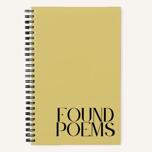 Gevonden gedichten Elegant Esthetisch Tijdschrift Notitieboek (Voorkant)