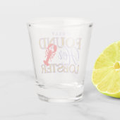 Gevonden haar kreeft - Schattige Verloving of brui Shot Glas (Achterkant)