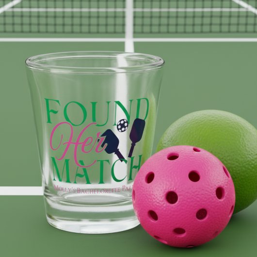 Gevonden Haar Match - Leuke Pickleball-geïnspireer Shot Glas