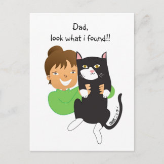 Gevonden kat briefkaart