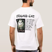 Gevonden kat t-shirt (Achterkant)