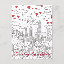Gevonden mijn liefde in Atlanta USA Valentijnsdag Briefkaart