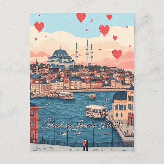Gevonden mijn liefde in Istanboel Turkiye Valentij Briefkaart (Voorkant)