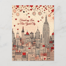 Gevonden mijn liefde in New York City Valentijnsda Briefkaart
