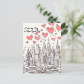 Gevonden mijn liefde in New York City Valentijnsda Briefkaart (Staand voorkant)