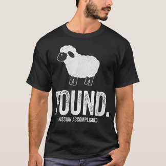Gevonden Minimalistische Schaap Christelijke Psalm T-shirt