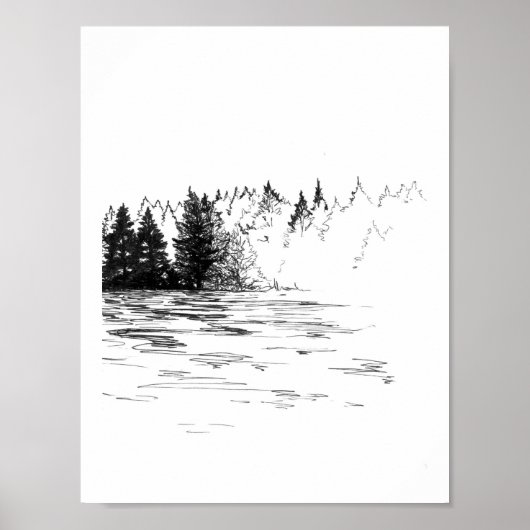 Gevonden: mist van Natuur Poster (Voorkant)