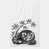 Gevonden • StillWood • Rode panda Theedoek (Verticaal)