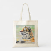 Gevonden tijger schilderij tote bag (Achterkant)