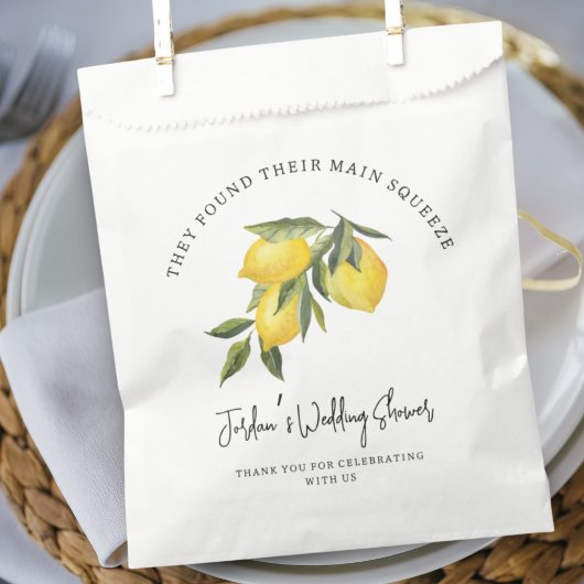 Gevonden Waterverf Lemon Wedding Shower op hoofdpl Bedankzakje