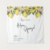Gevonden Waterverf Lemon Wedding Shower op hoofdpl Wandkleed (Voorkant)