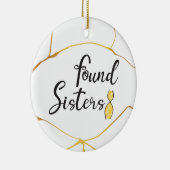 Gevonden Zusters DNA Boom Keramisch Ornament (Rechts)