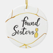 Gevonden Zusters DNA Boom Keramisch Ornament (Voorkant)