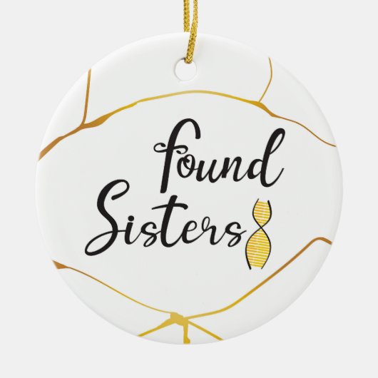 Gevonden Zusters DNA Boom Keramisch Ornament (Voorkant)