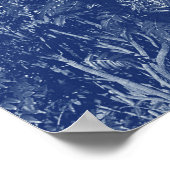 Gevorkte Takken - Cyanotype Effect Poster (Hoek)