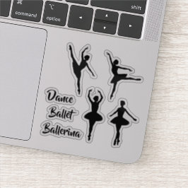 Gevormd Ballet Dancer Thema Contour Cut Vinyl Sticker