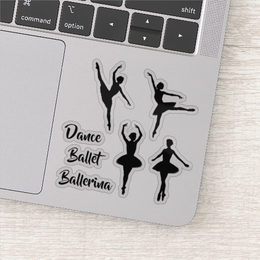 Gevormd Ballet Dancer Thema Contour Cut Vinyl Sticker (Detail)
