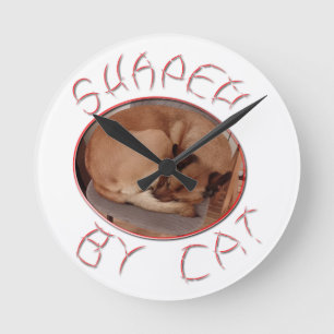 Gevormd door kat ronde klok