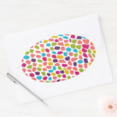 gevormd kleurrijk ovale sticker (Envelop)