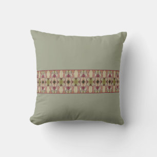 Gevormd met beige goud en groen buitenkussen