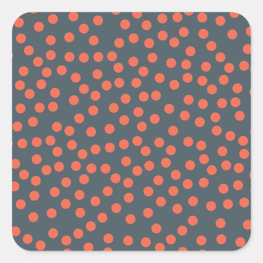 gevormd stip vierkante sticker (Voorkant)