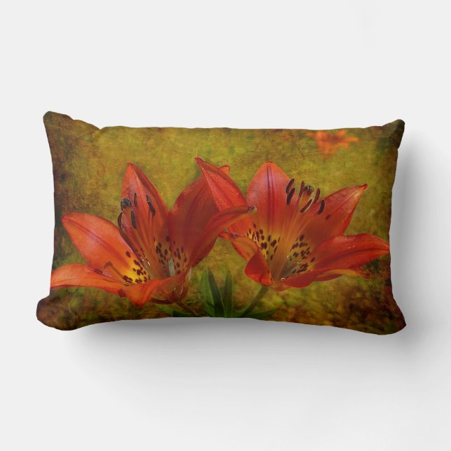 Gevormd Western Rood Lily Icon Kussen (Voorkant)
