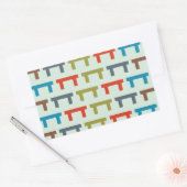 gevormde blokken rechthoekige sticker (Envelop)