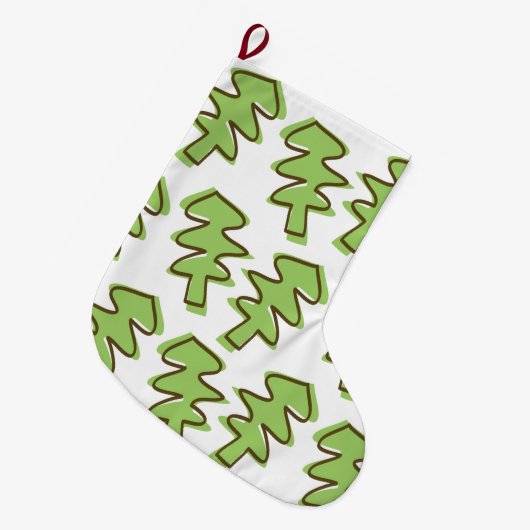 gevormde boom grote kerstsok (Voorkant (Hangend))