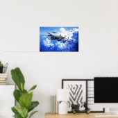Gevormde geallieerde vliegtuigen Oude afbeelding Poster (Thuiskantoor)