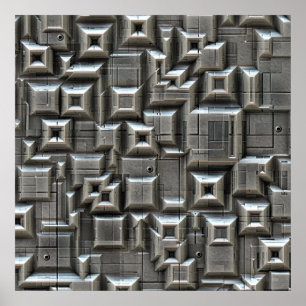 Gevormde ruimtetegels poster