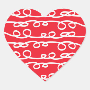 gevormde werveling hart sticker