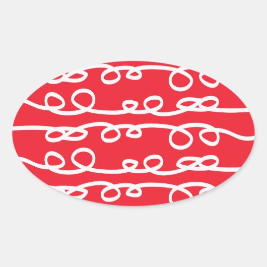 gevormde werveling ovale sticker (Voorkant)