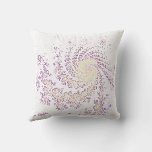 Gevormde werveling wit ivoor kussen (Achterkant)