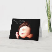 Gevouwen 1e Verjaardag Kaart voor Zoon van Mama&Da (Voorkant)