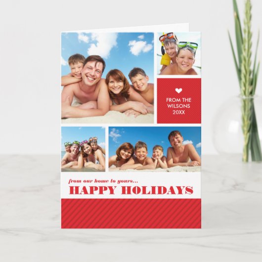 GEVOUWEN 4 FOTO KERST KAART :: multi foto 1 (Voorkant)