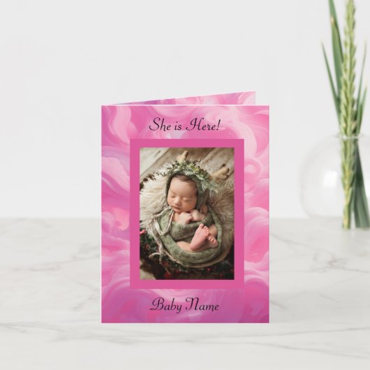 Gevouwen aankondigingskaart aankondiging (Voorkant)