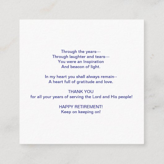 Gevouwen aankondigingskaart informatiekaartje (Achterkant)