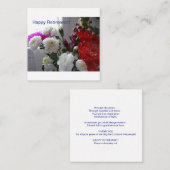 Gevouwen aankondigingskaart informatiekaartje (Voorkant / Achterkant)