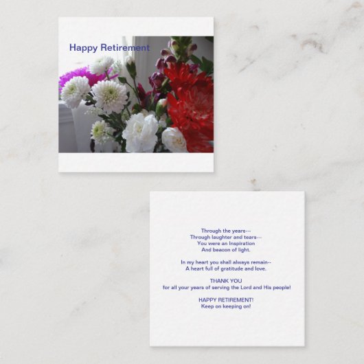 Gevouwen aankondigingskaart informatiekaartje (Voorkant / Achterkant)