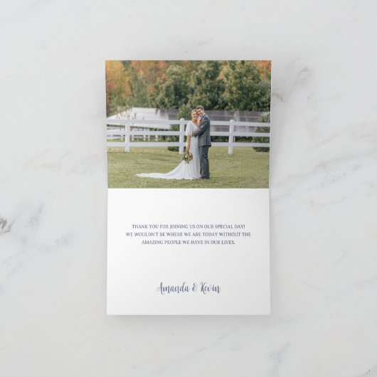 Gevouwen Afbeelding Gevist Haak met Ringen Dank u Bedankkaart (Binnen)